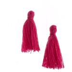 Cotton Tassels (20 pcs) 1 Inch Fuchsia