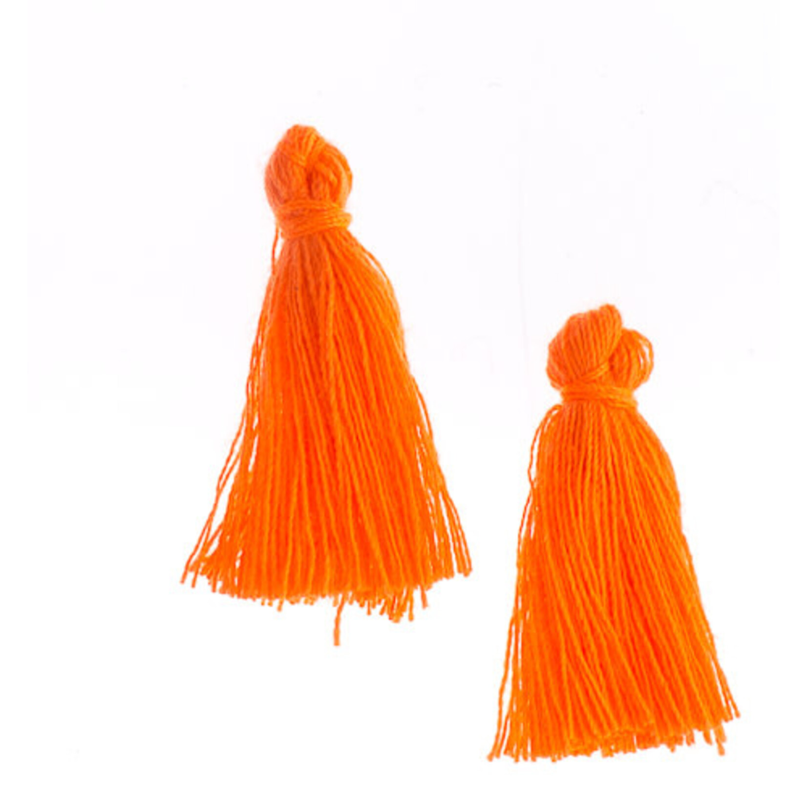 Cotton Tassels (20 pcs) 1 Inch Orange