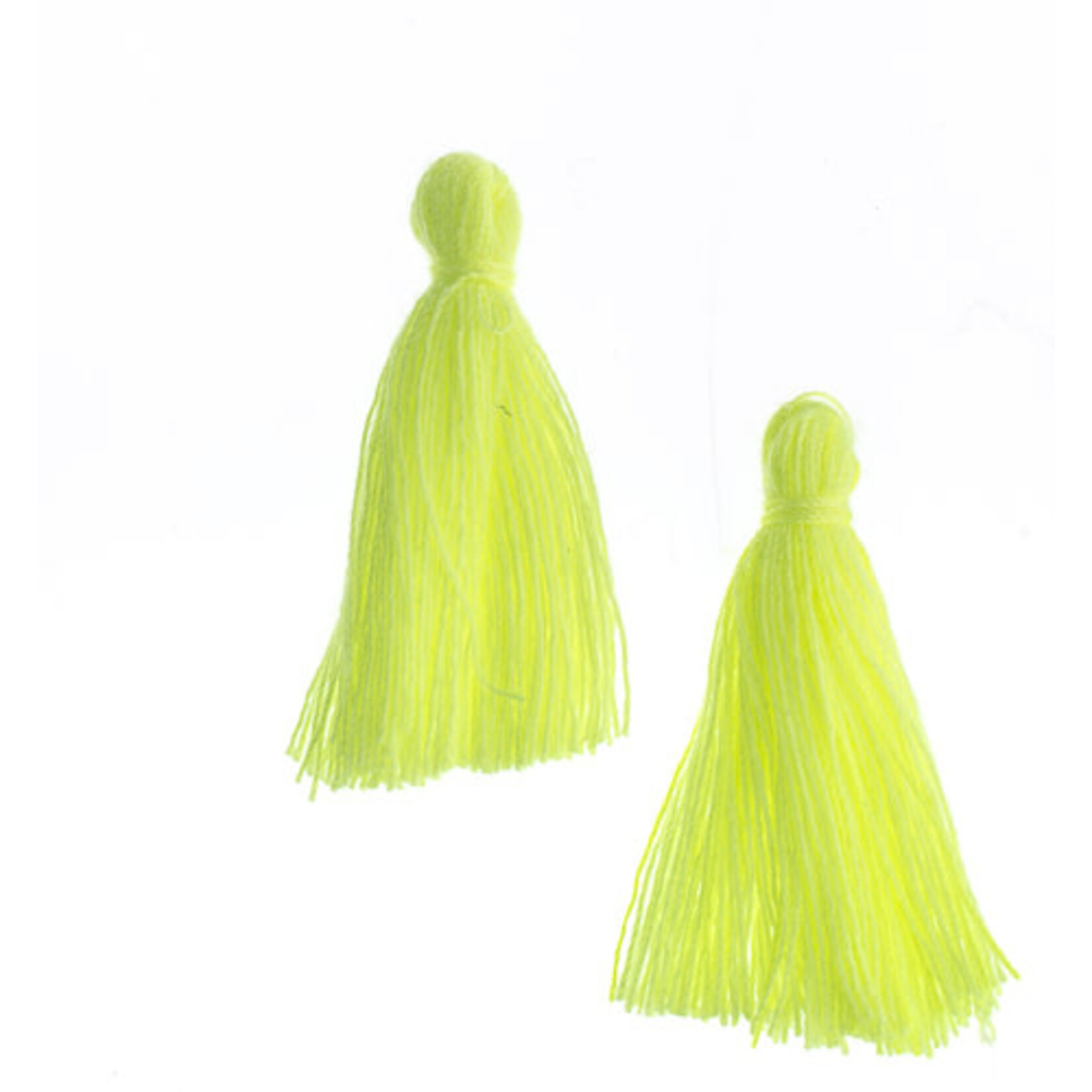 Cotton Tassels (20 pcs) 1 Inch Sunshine Yellow