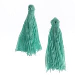 Cotton Tassels (20 pcs) 1 Inch Turquoise Green
