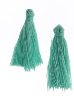 Cotton Tassels (20 pcs) 1 Inch Turquoise Green
