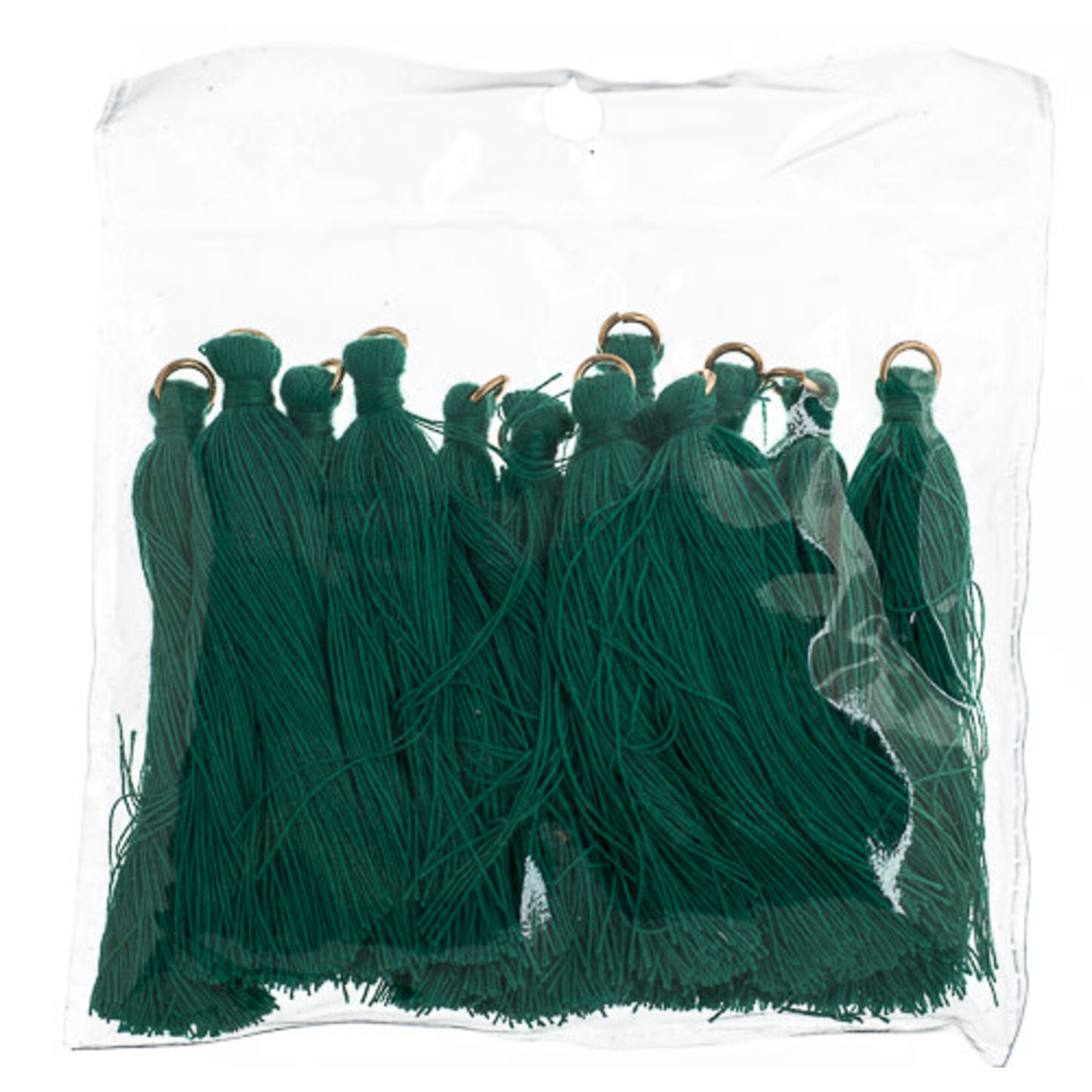Cotton Tassels 2.25cm  (10 pieces) Emerald