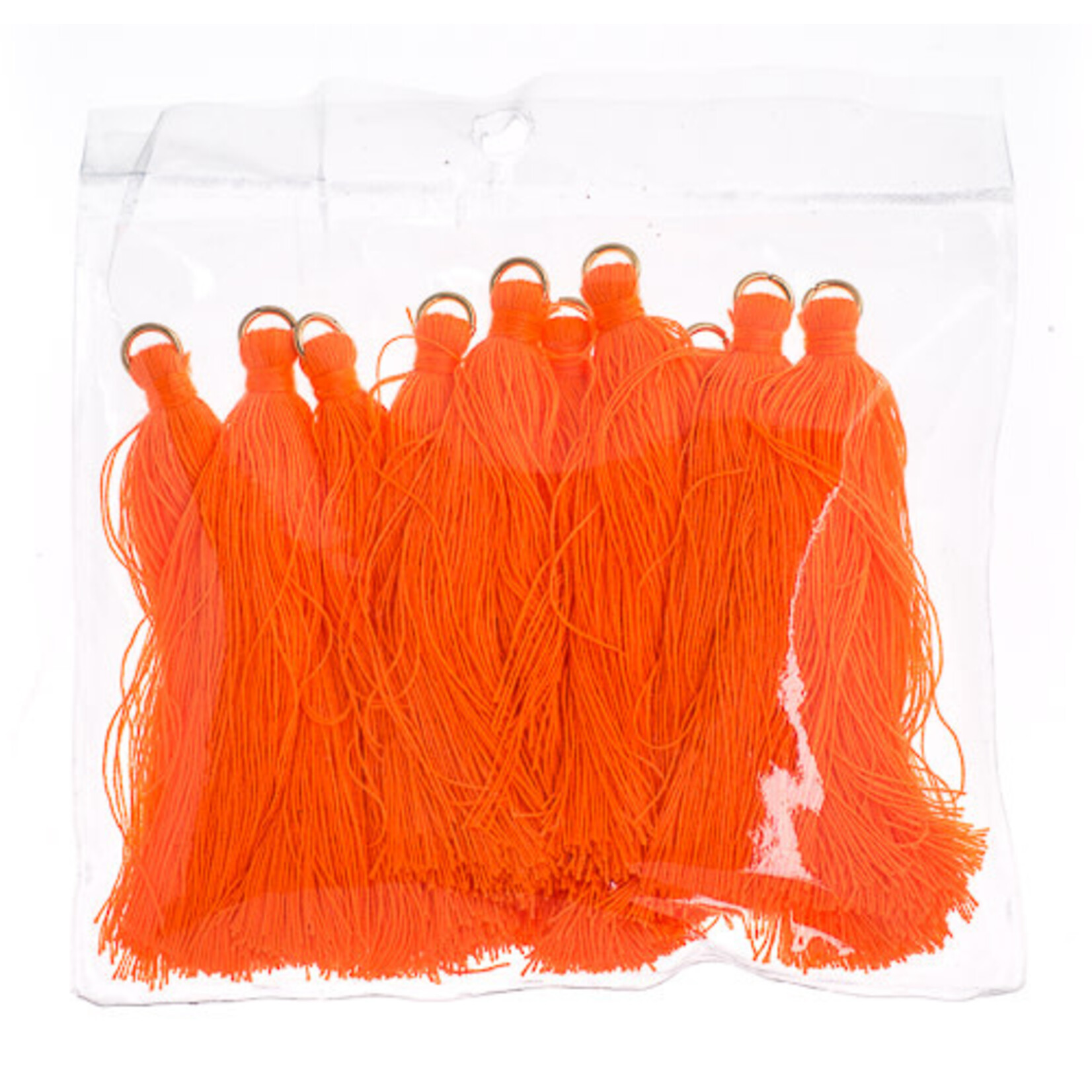 Cotton Tassels 2.25cm  (10 pieces) Orange