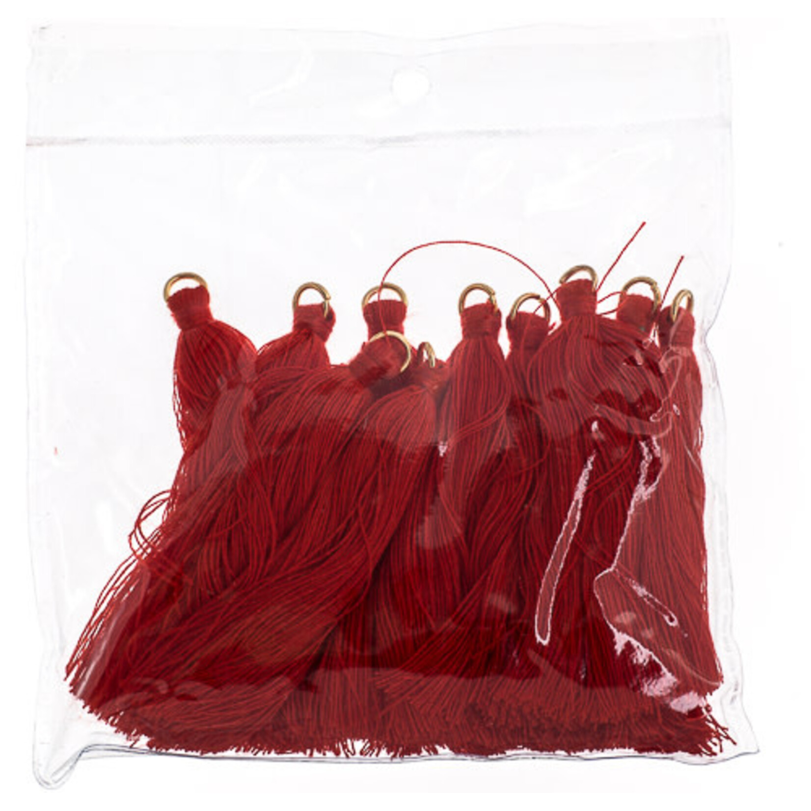 Cotton Tassels 2.25cm  (10 pieces) Red