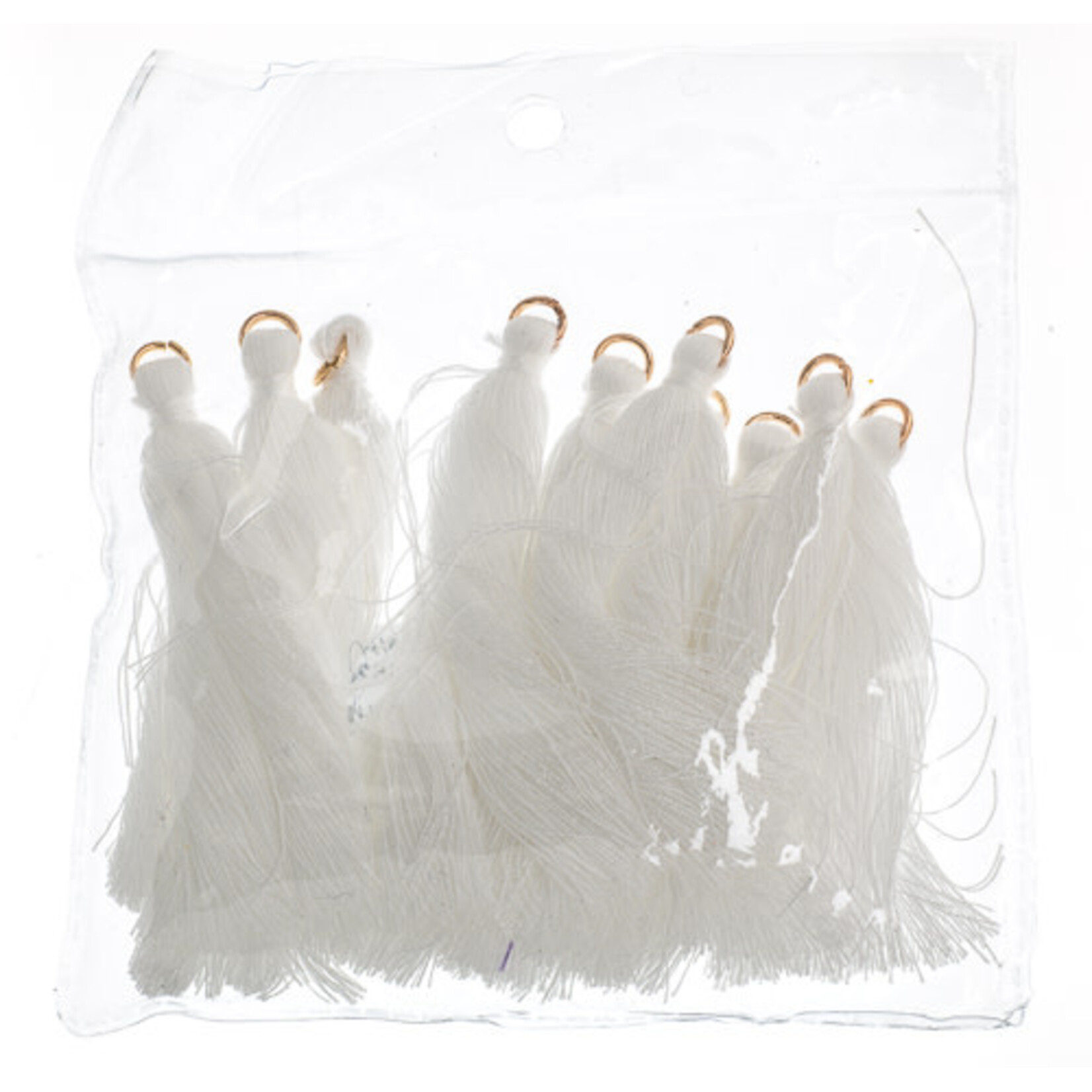 Cotton Tassels 2.25cm  (10 pieces) White