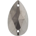 Metallic Sew-On Stones 17 x 28 mm Drop (50 pieces) Gunmetal