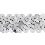 Stretch Sequin 2 row 6mm (12 Meters) Silver