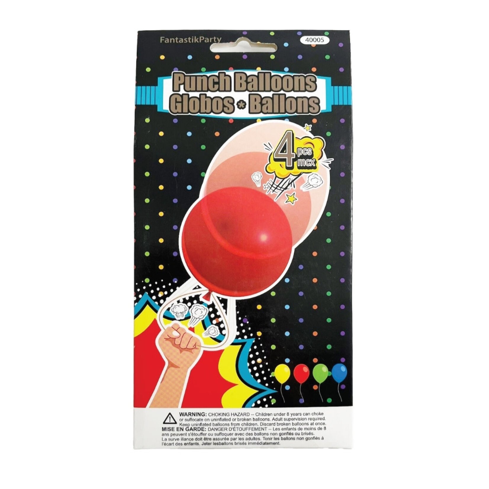 Punch Balloons 4CT Asst Colors