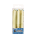 16Pcs Birthday Candles Gold