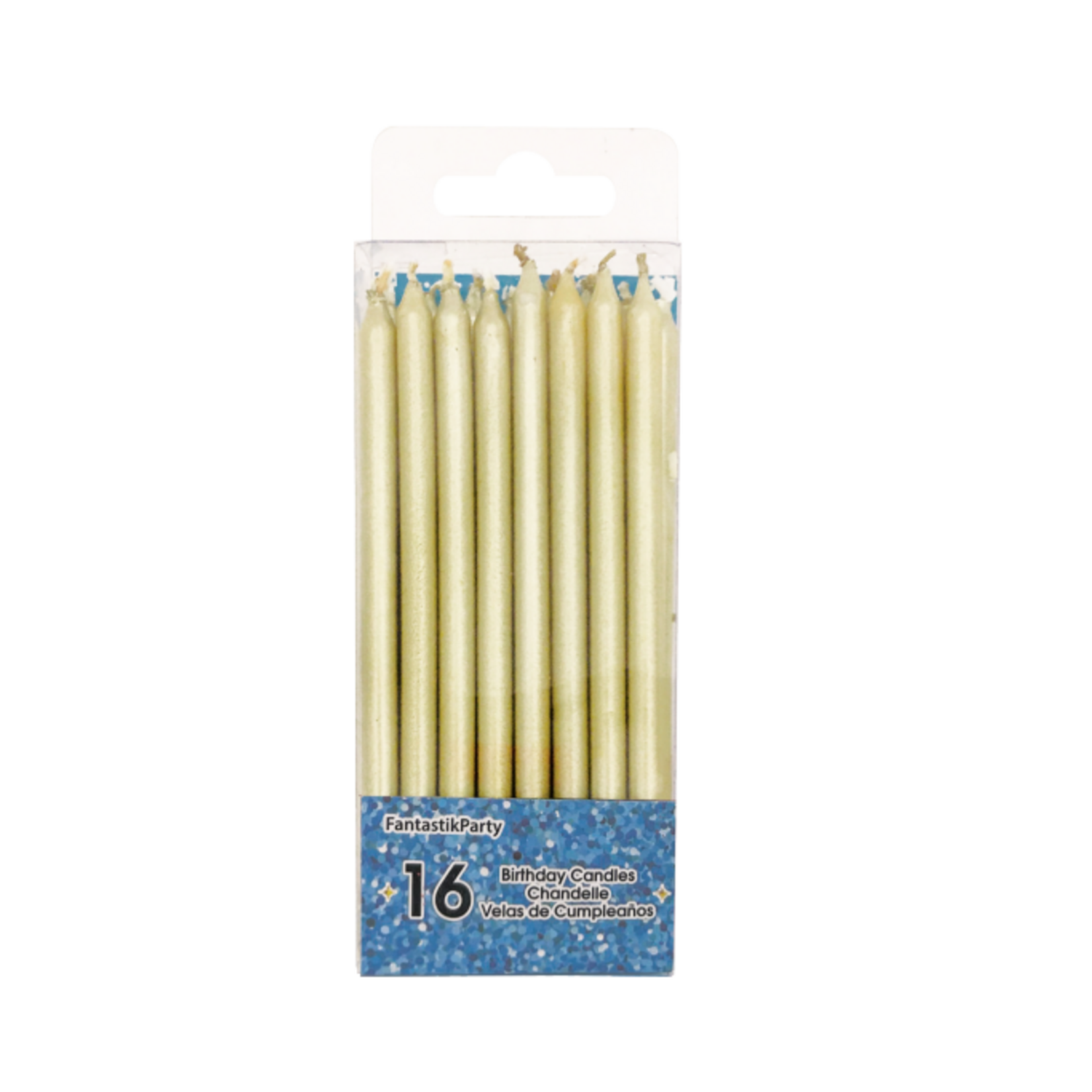 16Pcs Birthday Candles Gold