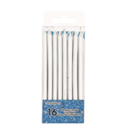 16PCS BIRTHDAY CANDLES SILVER