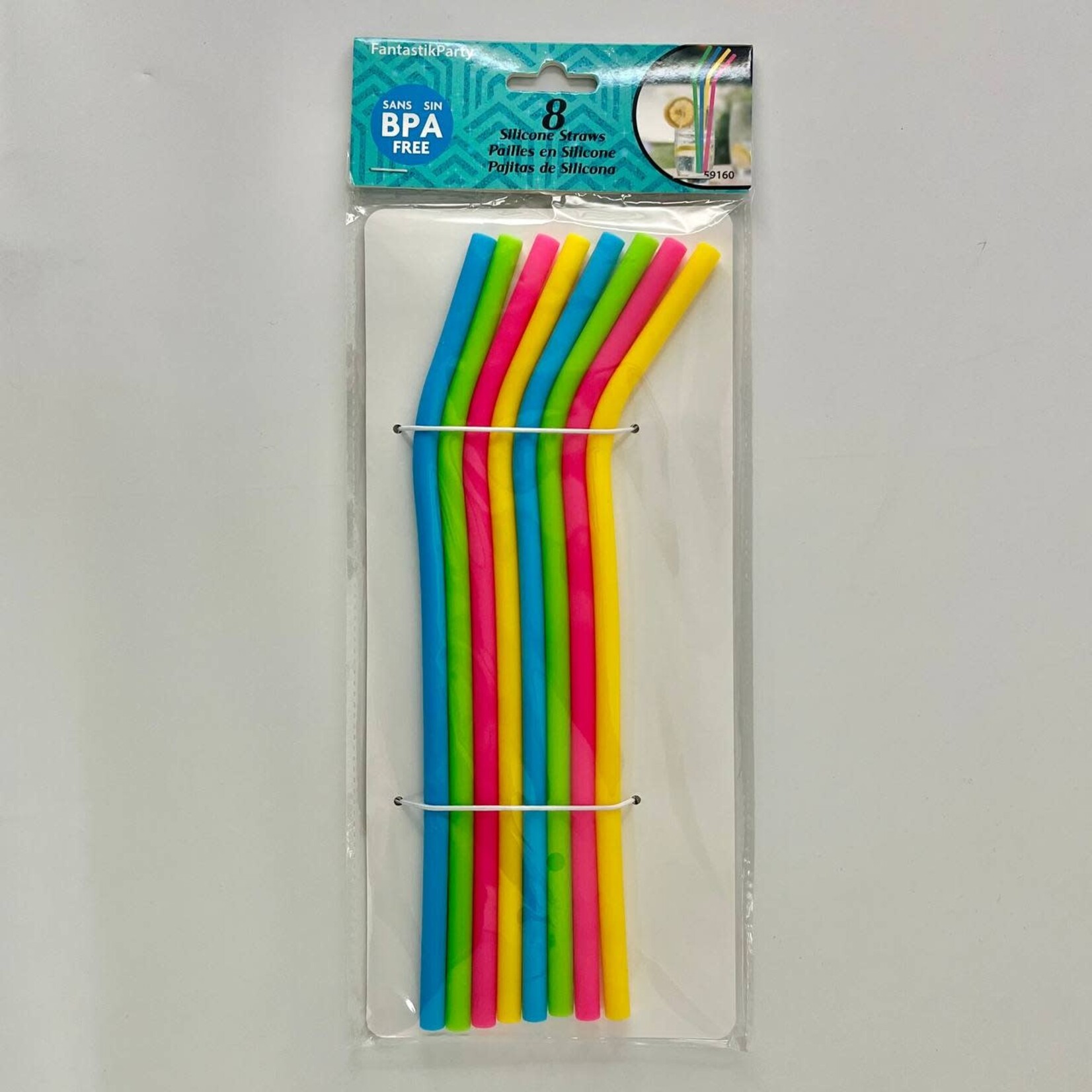8CT Silicone Straws - Asst