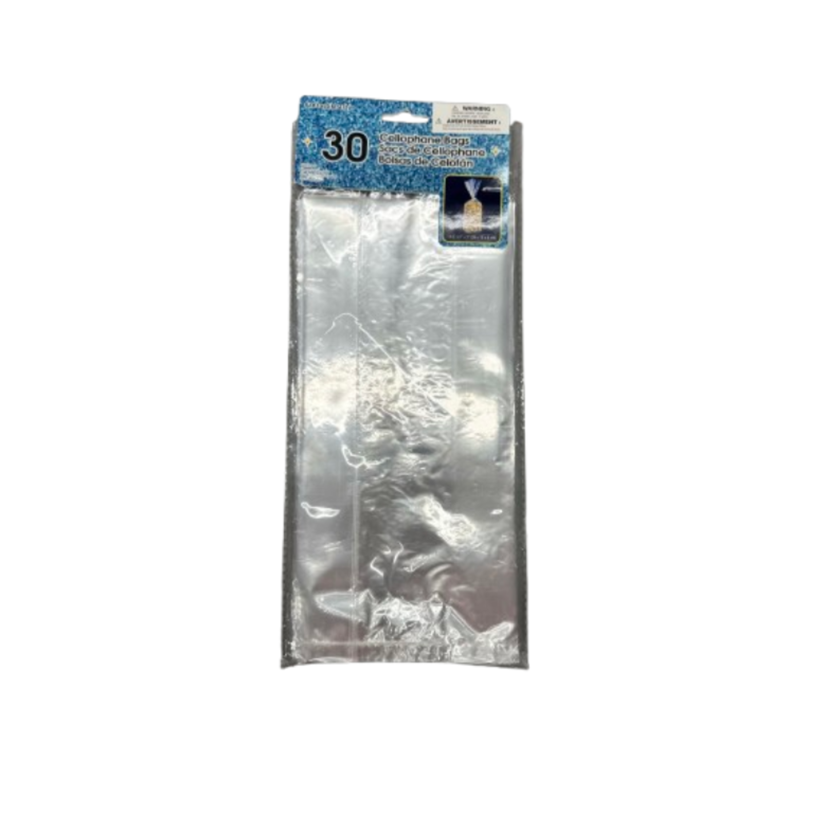 Cellophane Bags 30CT - Translucent clear (11.5" x 5")