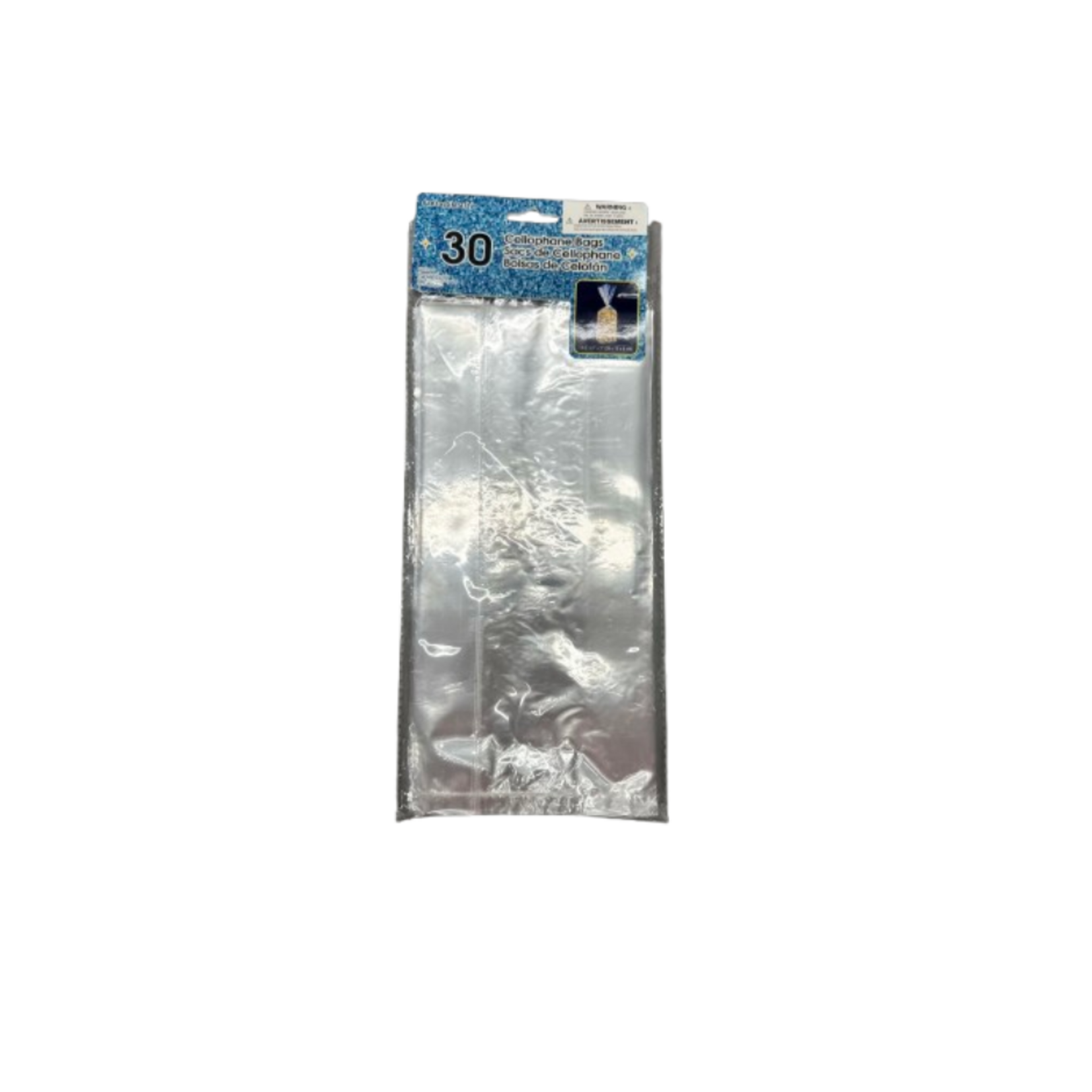 Cellophane Bags 30CT - Translucent clear (11.5" x 5")
