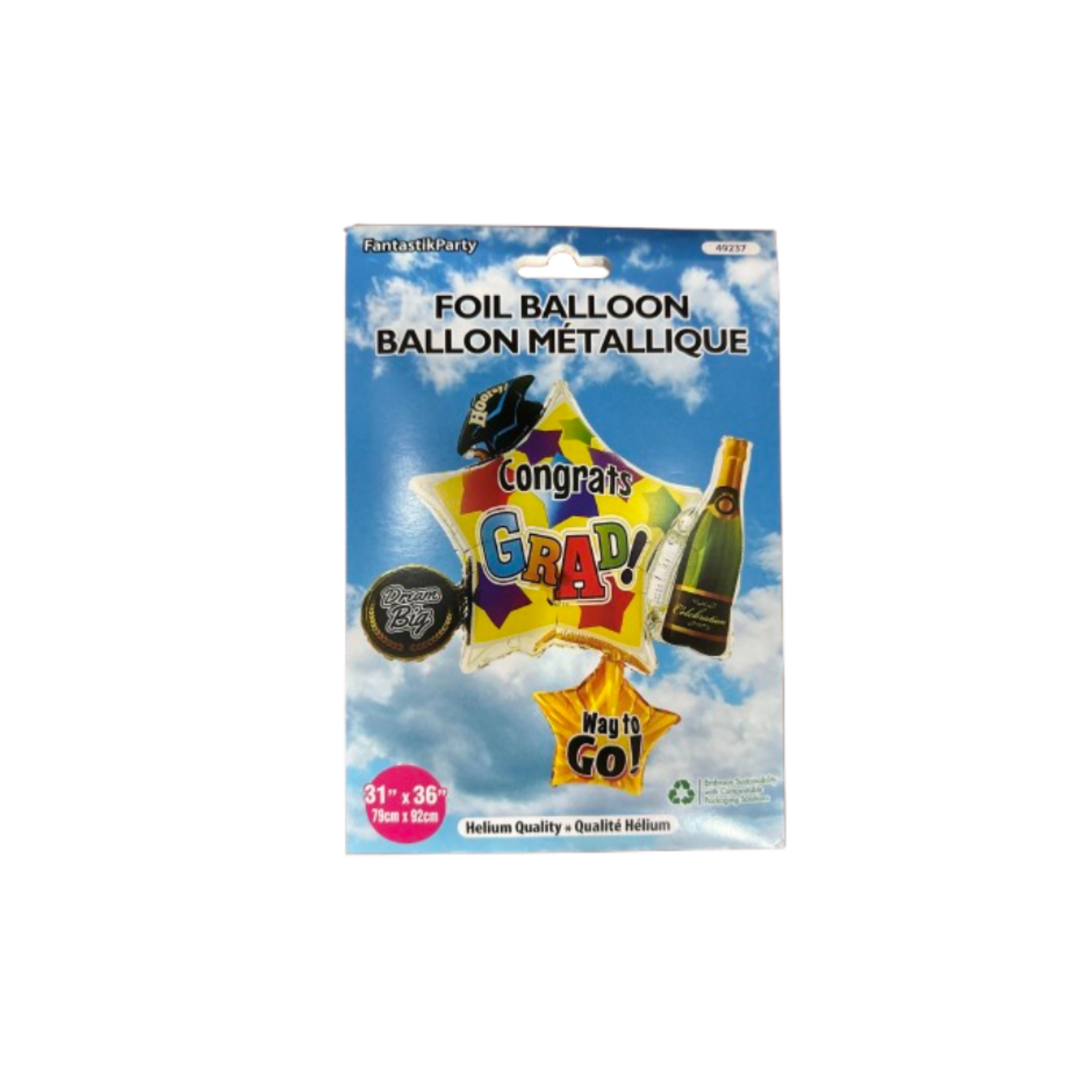 Giant Foil Balloon - Graduation 34"x21"