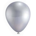 Globos 9" Metallic Silver  15CT