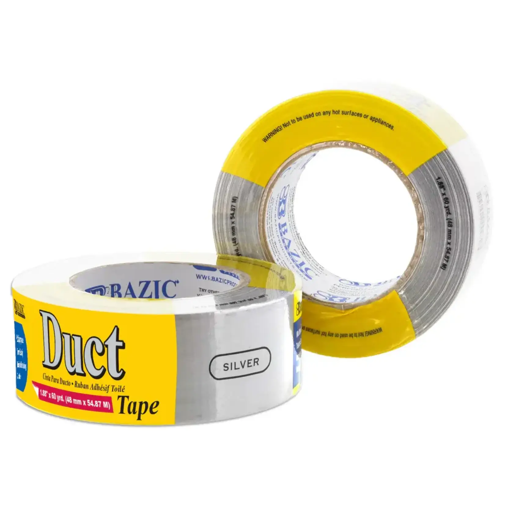 Bazic Bazic 1.88" X 60 Yards Silver Duct Tape