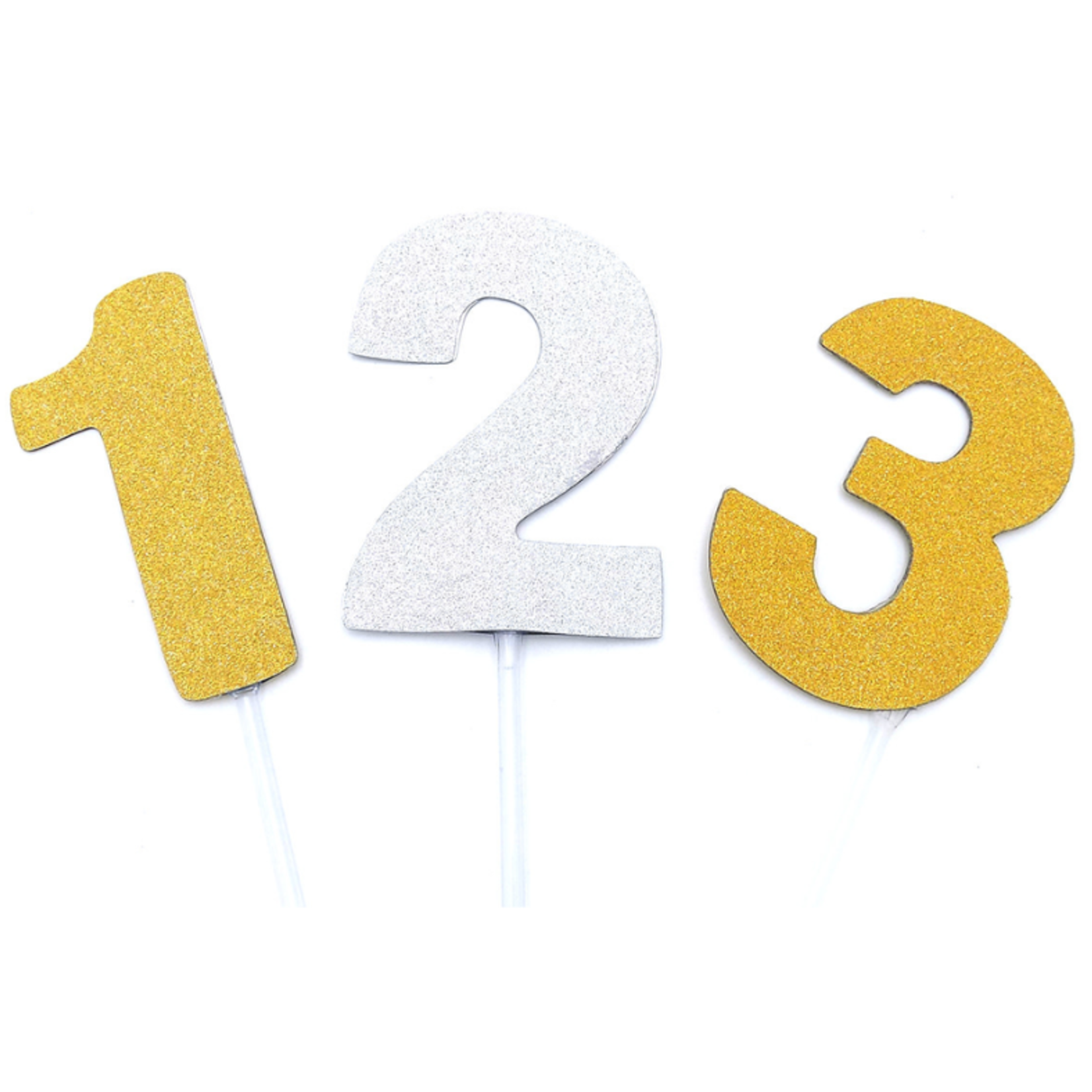 Diamond Number Cake Topper Gold