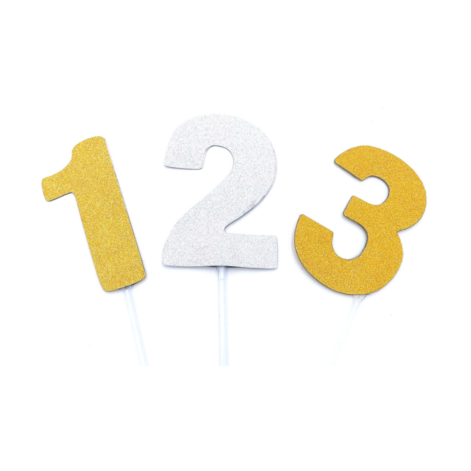 Diamond Number Cake Topper Gold