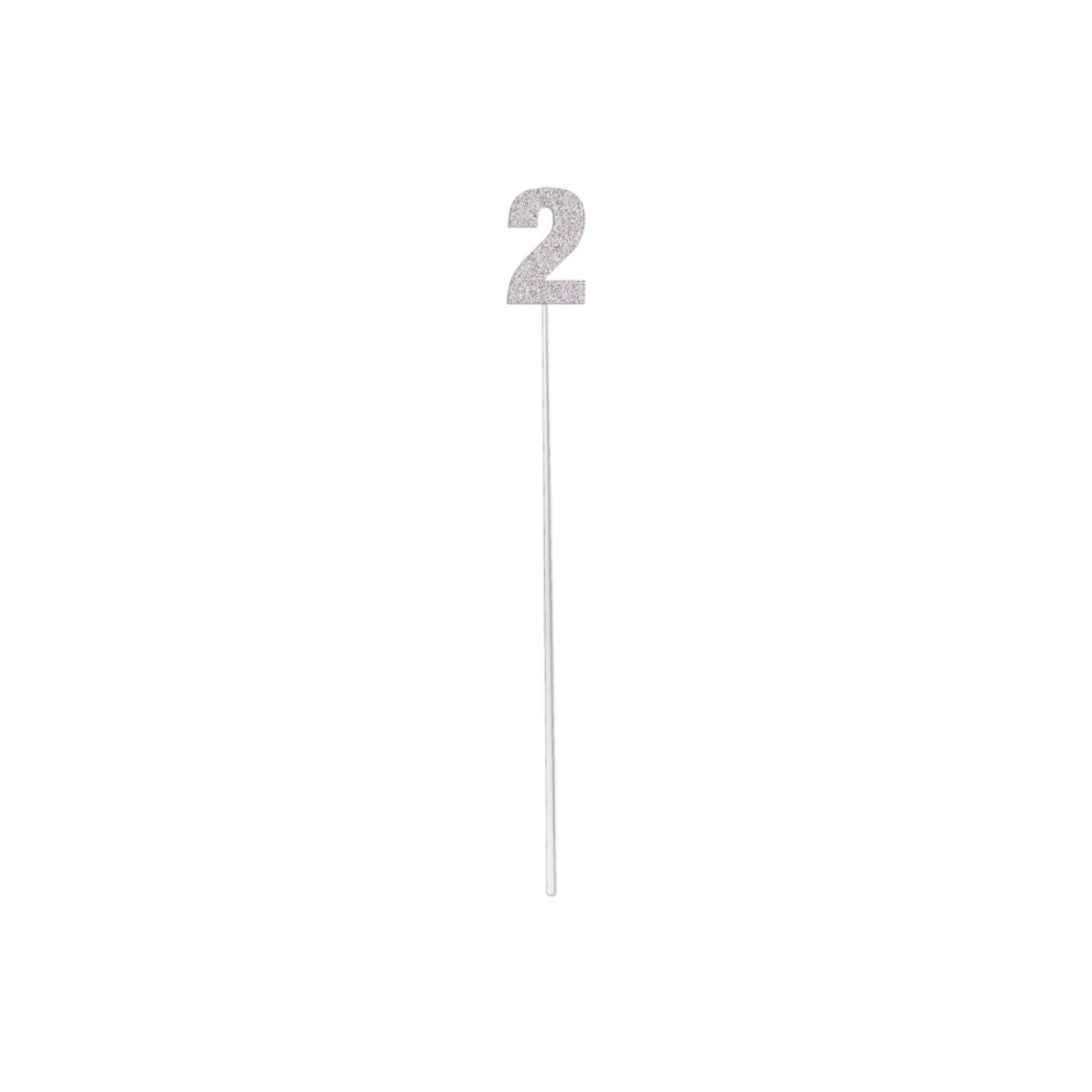 Diamond Number Cake Topper Silver