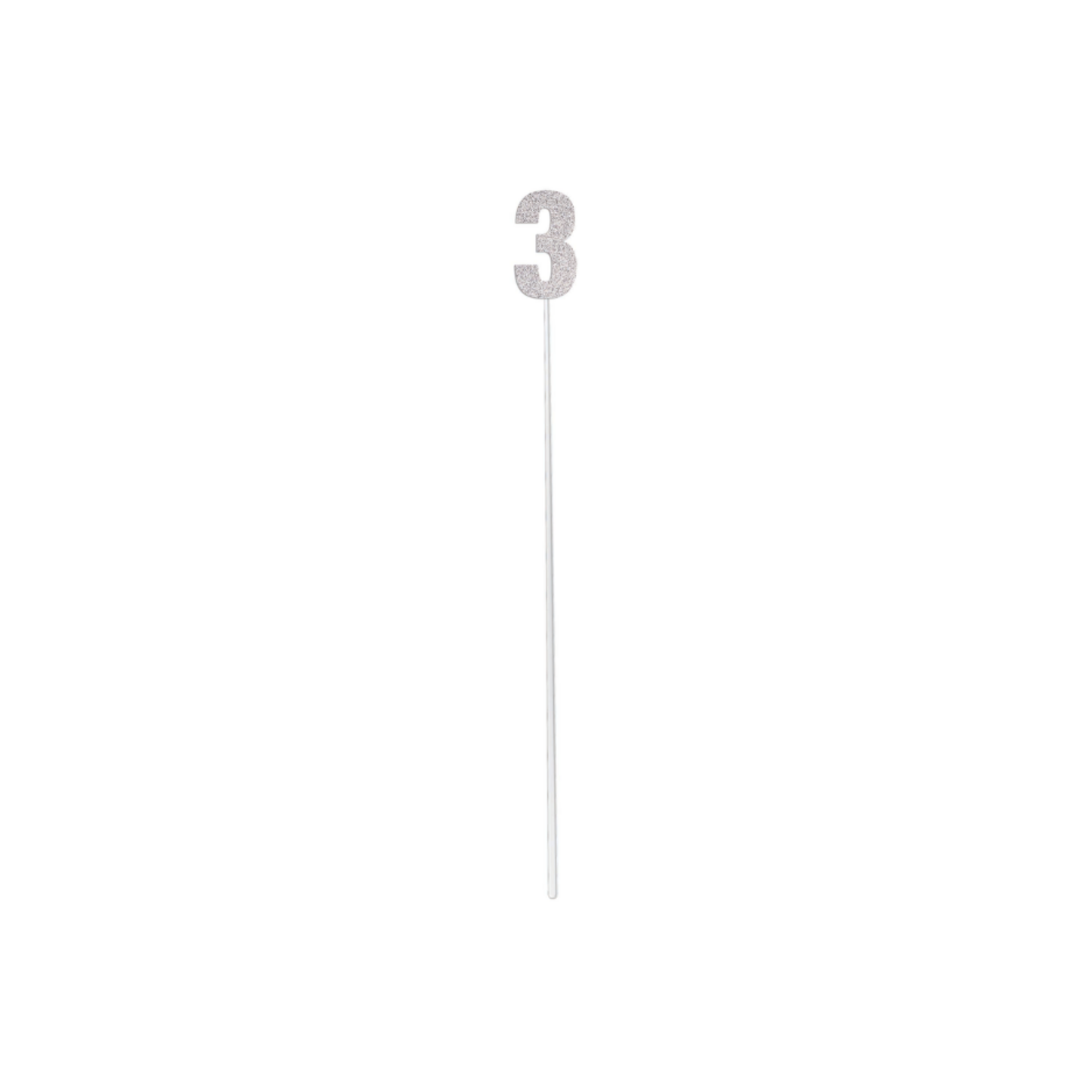 Diamond Number Cake Topper Silver