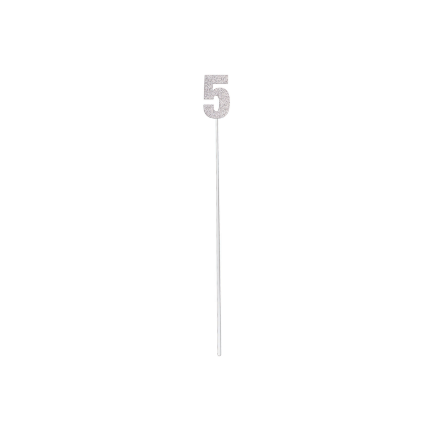 Diamond Number Cake Topper Silver