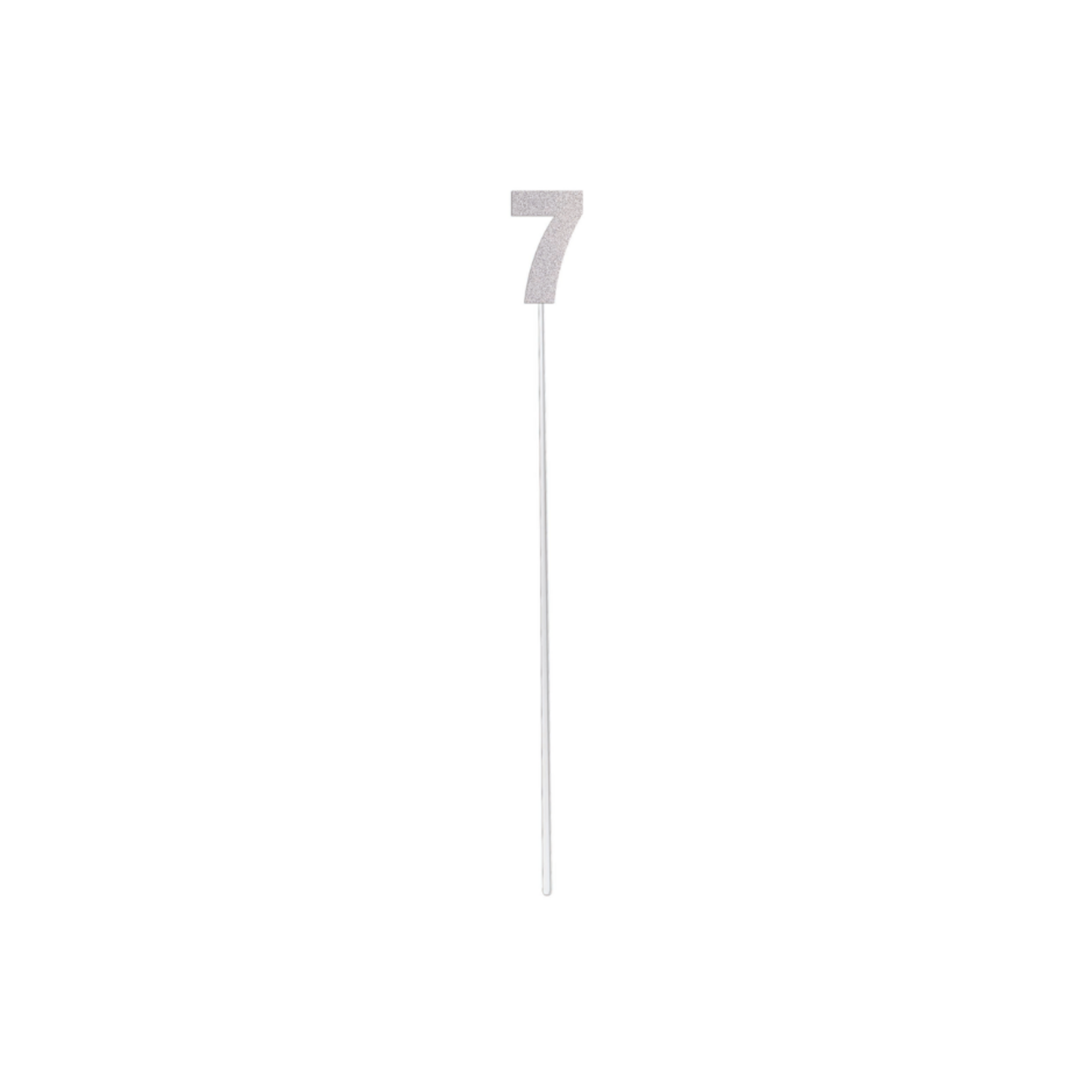 Diamond Number Cake Topper Silver