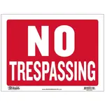 Bazic 9" X 12" 'No Trespassing' Sign