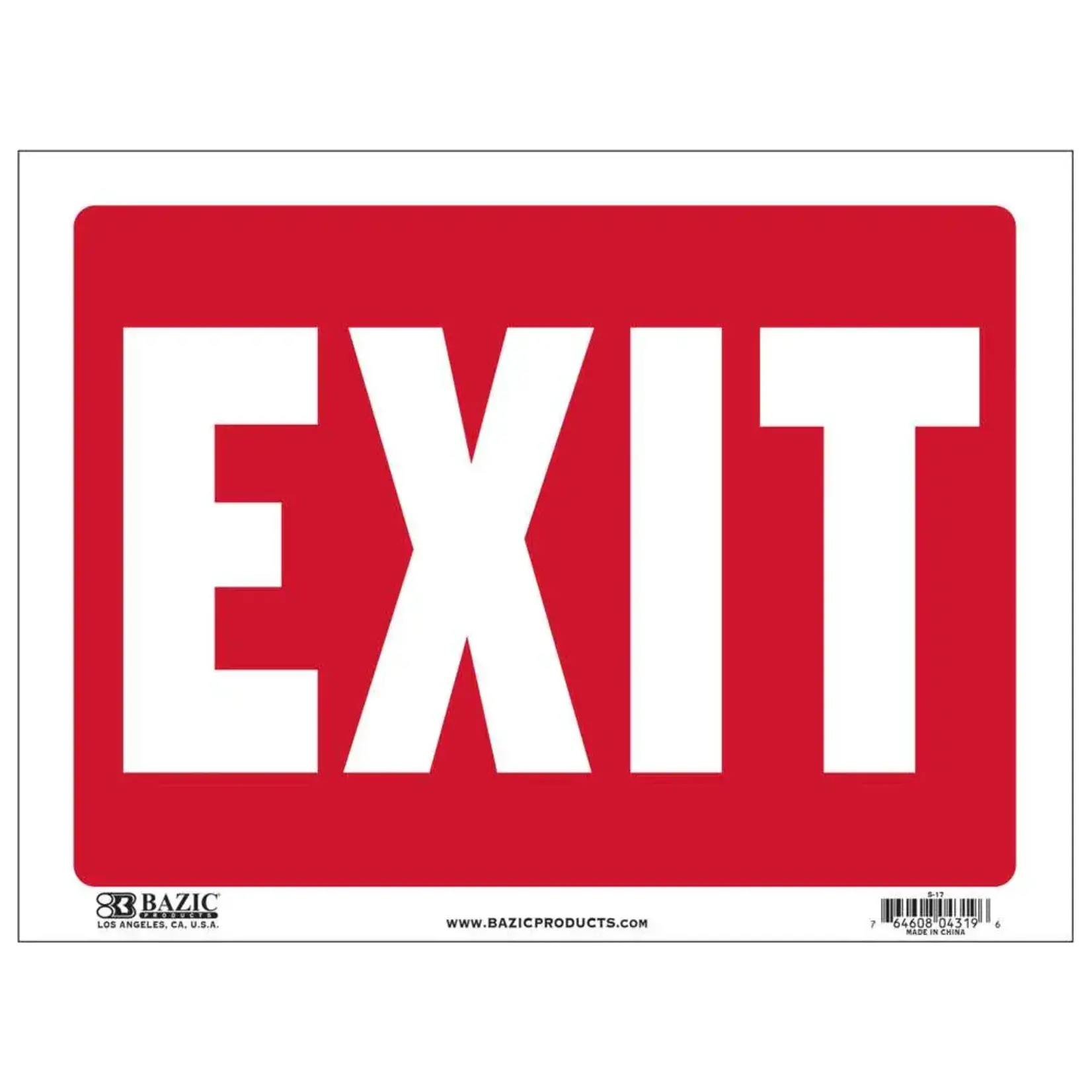 Bazic Bazic Signs 9"x12" -  Exit