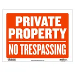 Bazic Bazic Sign 12" x 16" -  Private Property No Trespassing