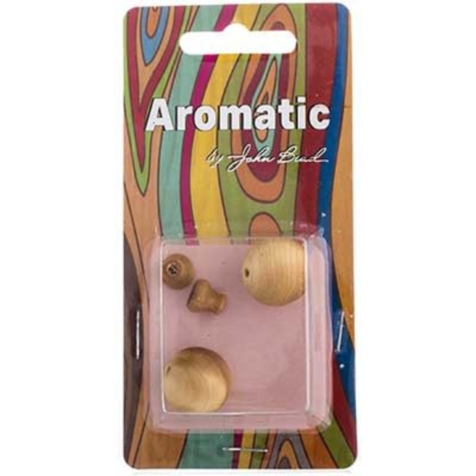 Guru Bead - Cedar Wood , Natural Round 2 sets