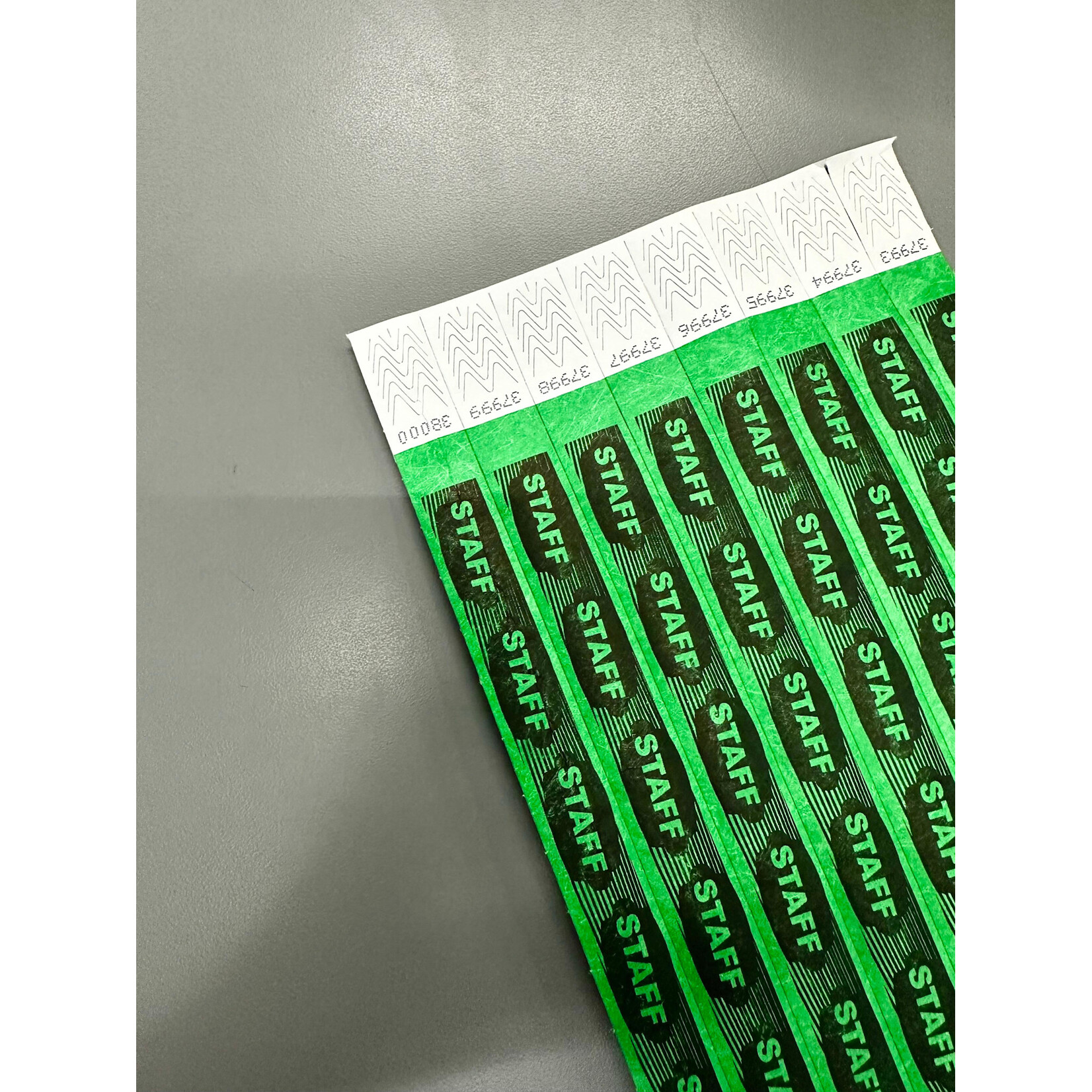 ID Wristbands Bands Tyvek (Paper) 3/4 Inch Staff Green