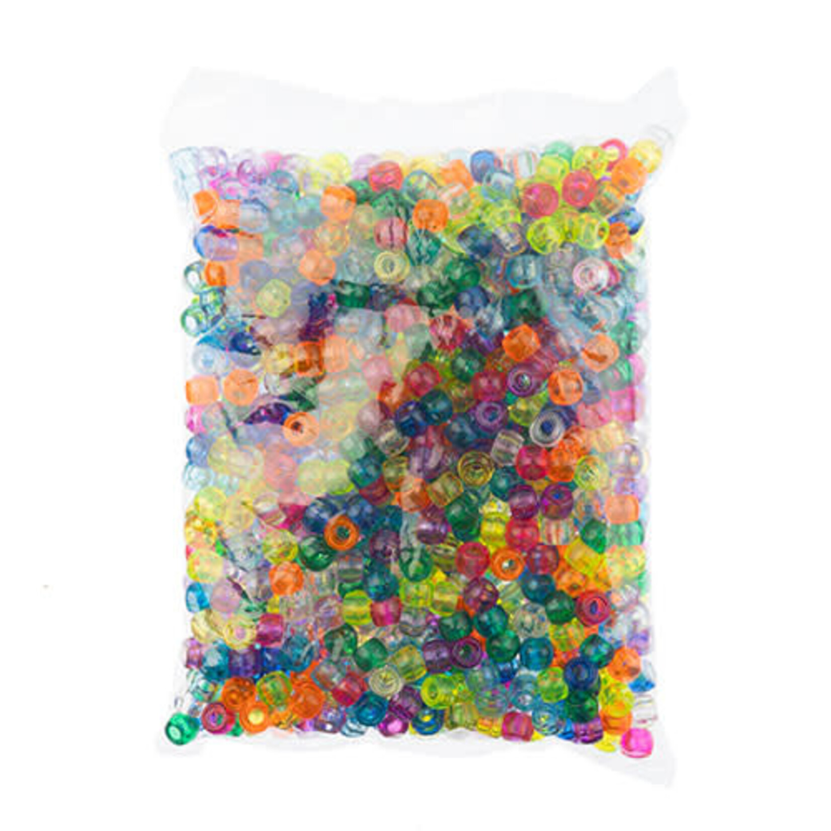 Crowbeads 9mm (1000pcs)  Transparent Multi