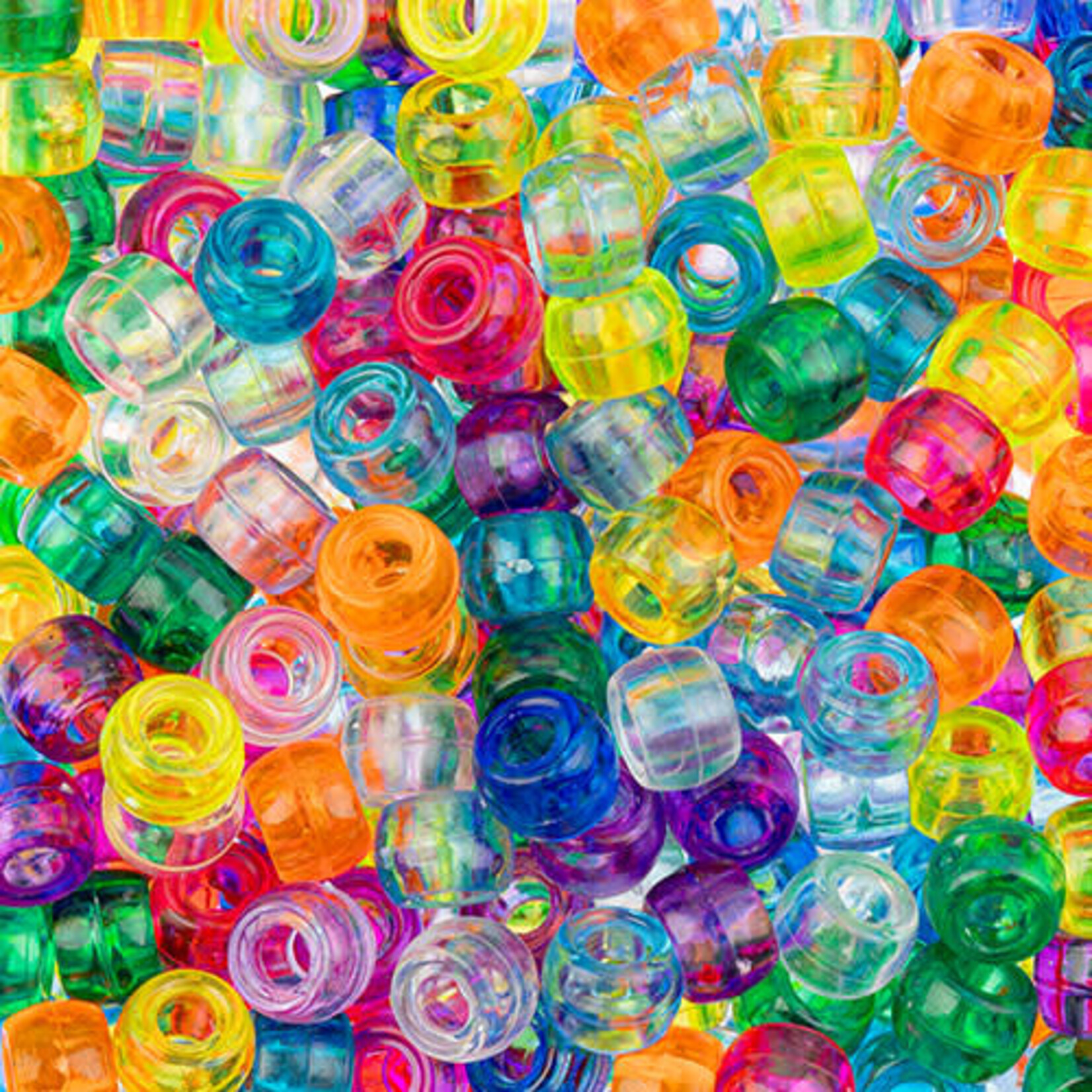 Crowbeads 9mm (1000pcs)  Transparent Multi