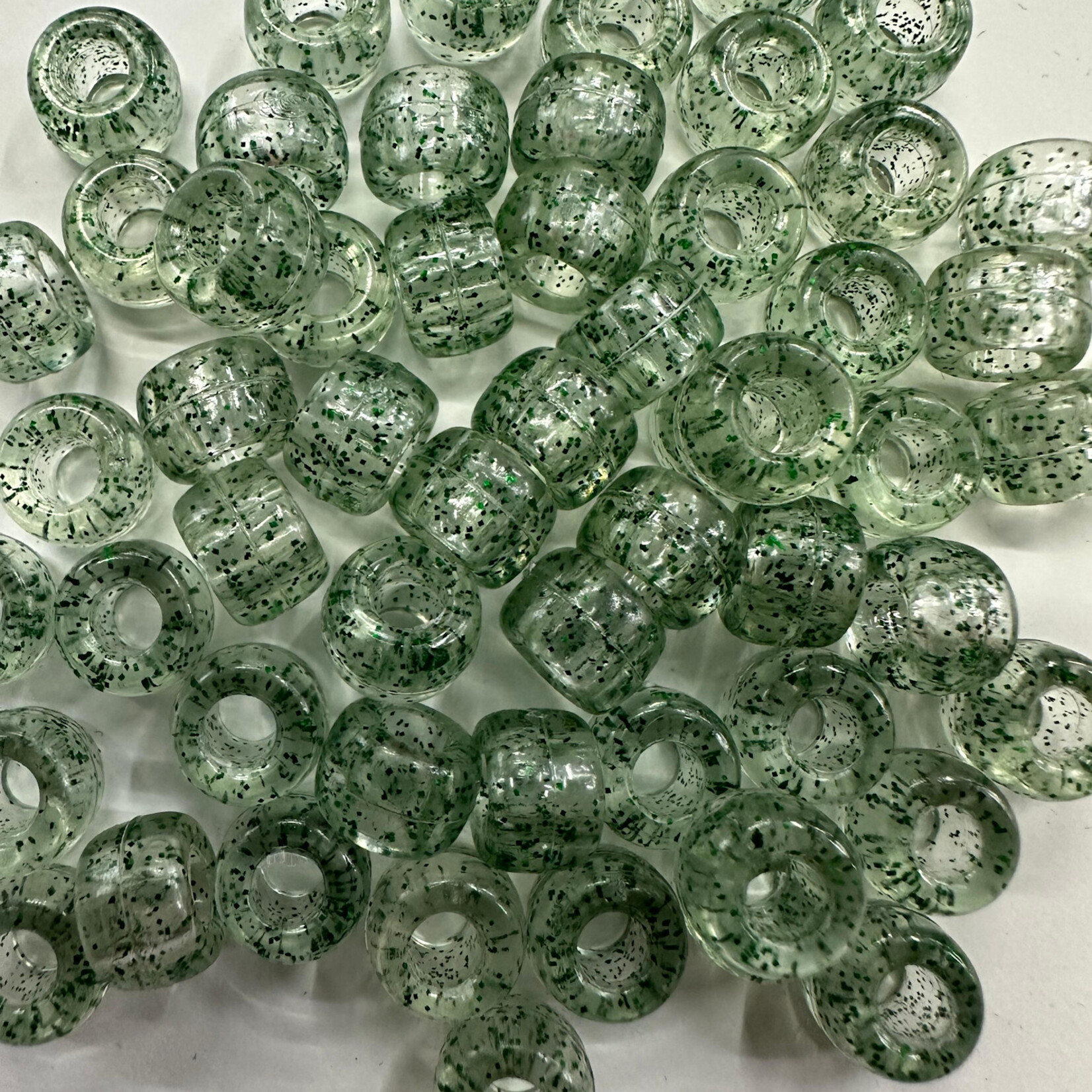 Crowbeads 9mm (60pcs) Army Green Sparkle