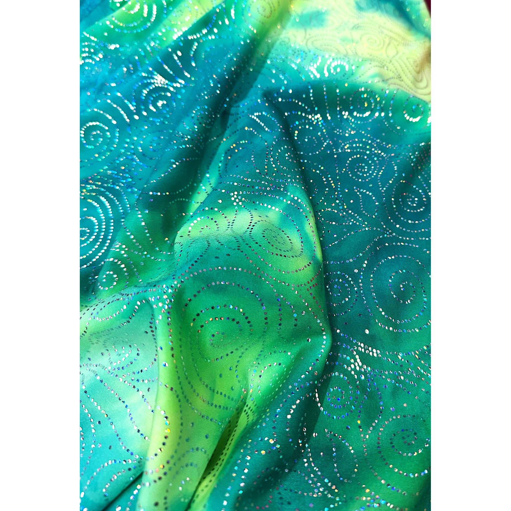 Lime Green Glitter Spandex (D)