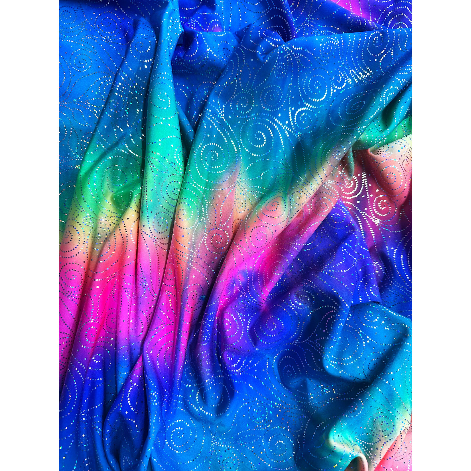 Multi Neon Glitter Spandex (A)