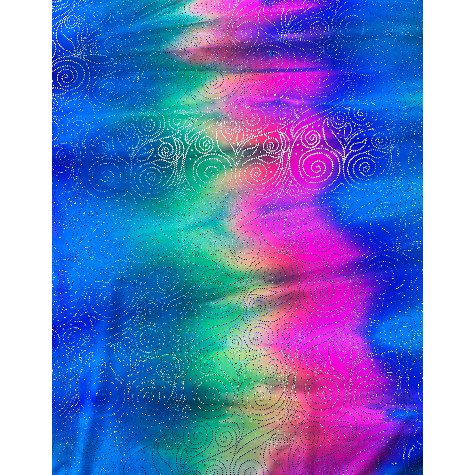 Multi Neon Glitter Spandex (A)