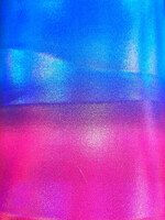 Nylon Spandex Hologram Foil Print 58/60" X 280G/Y - Pink/Blue