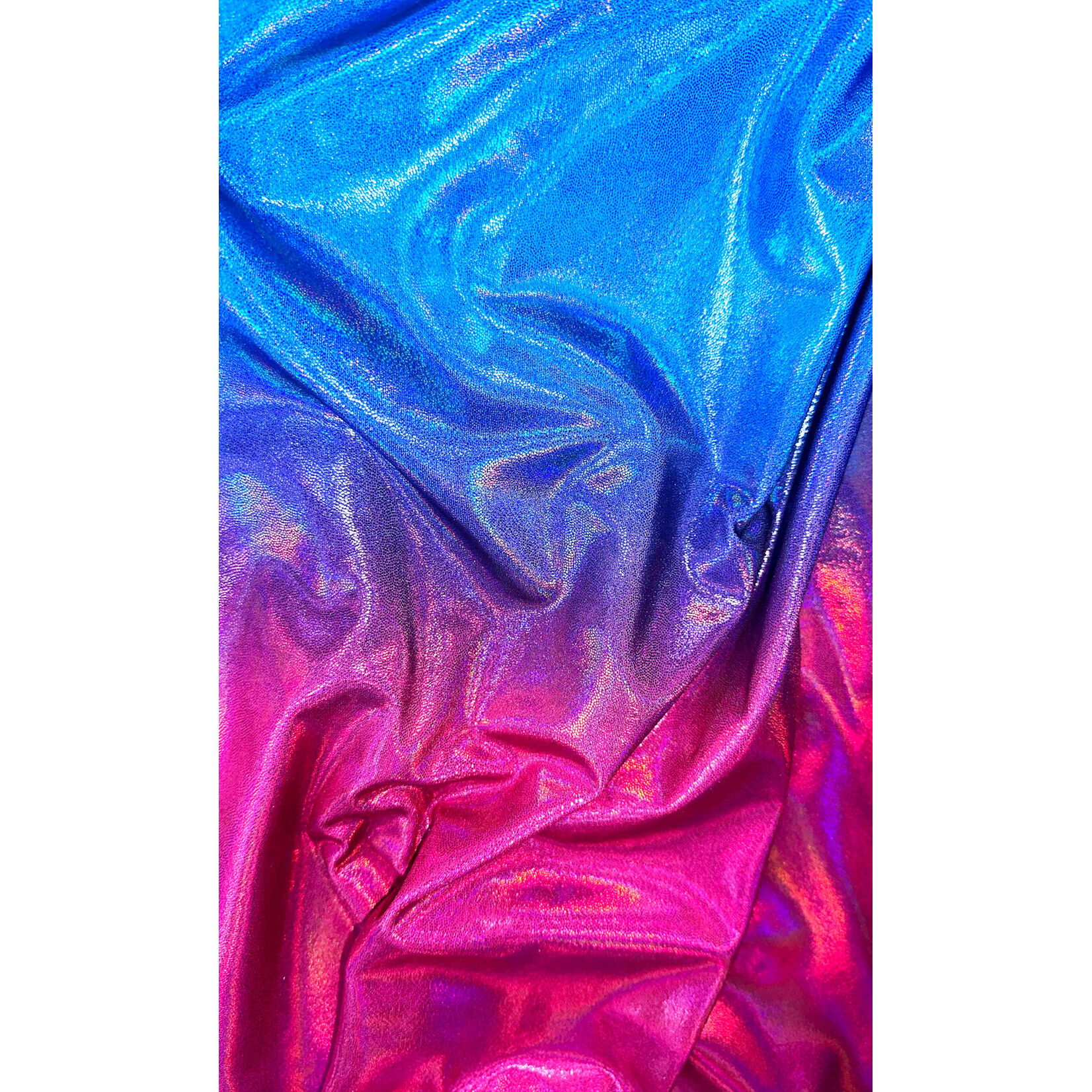Nylon Spandex Hologram Foil Print 58/60" X 280G/Y - Pink/Blue