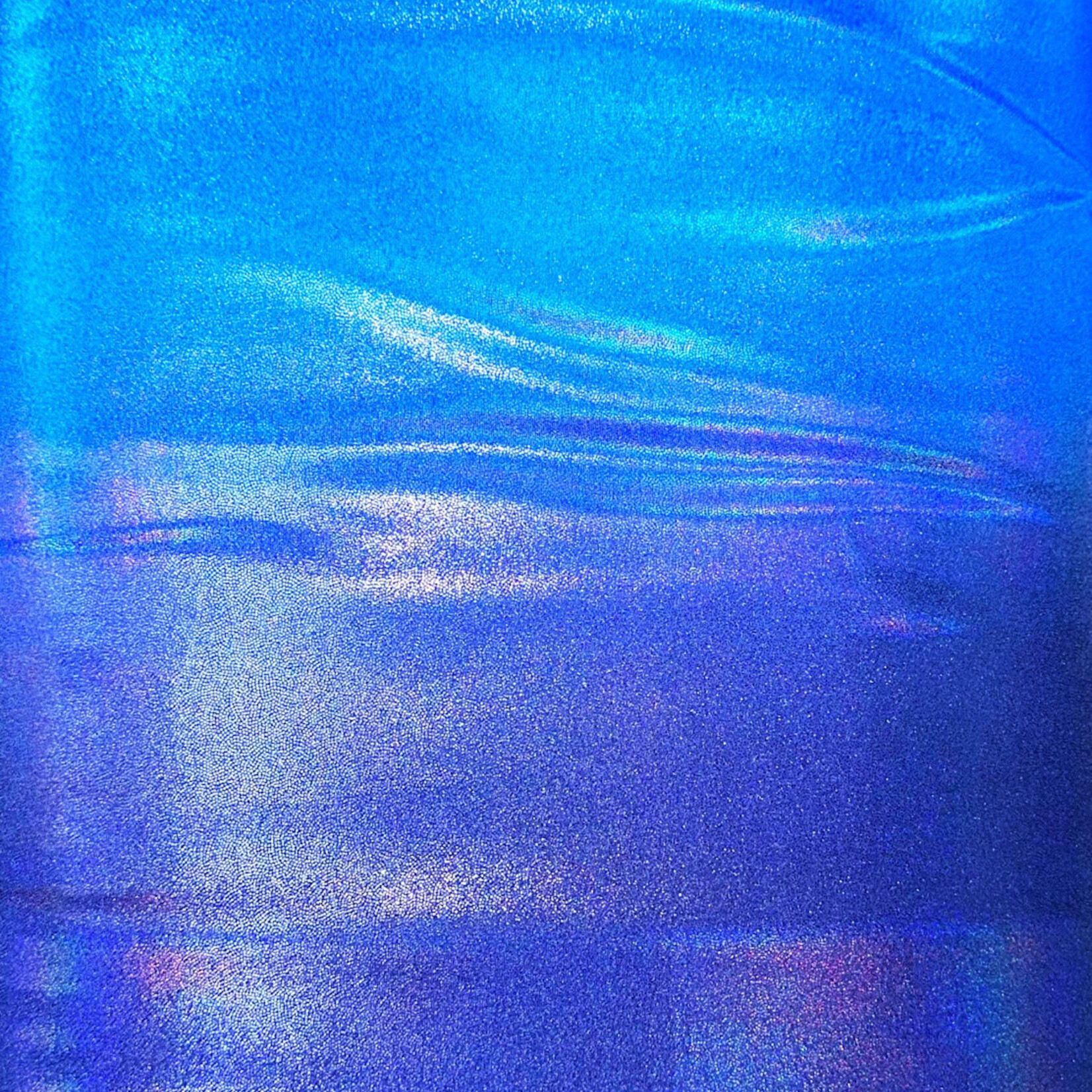 Nylon Spandex Hologram Foil Print 58/60" X 280G/Y - Ocean Blue/Navy