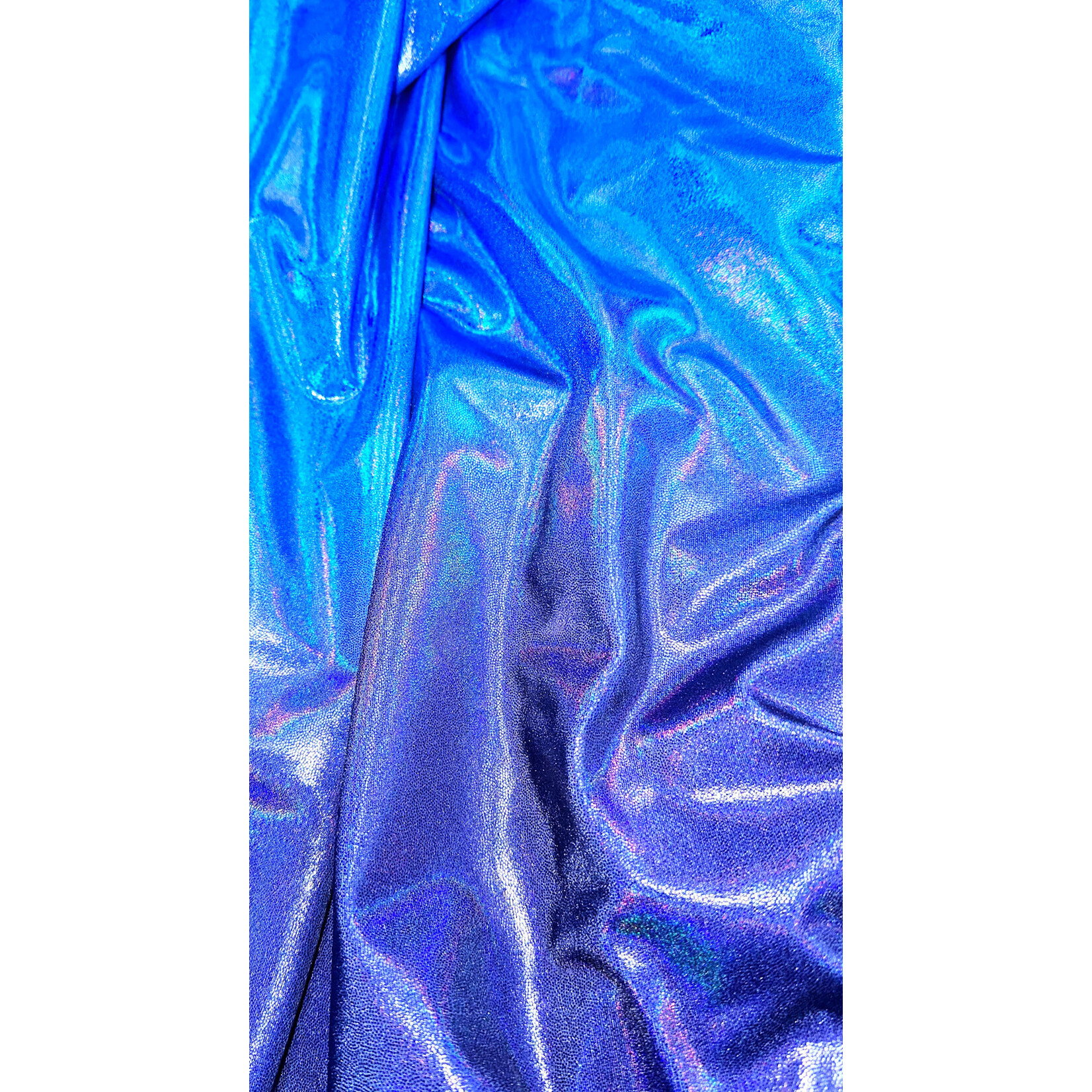 Nylon Spandex Hologram Foil Print 58/60" X 280G/Y - Ocean Blue/Navy