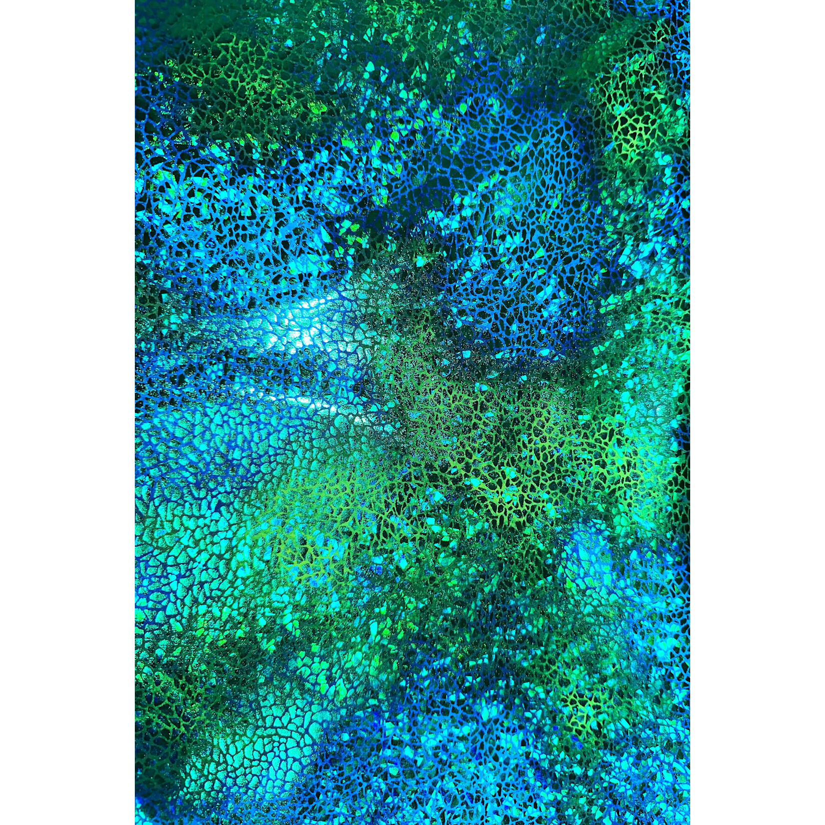 Green Pattern Ombre Holographic Spandex #6