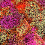 Orange Pattern Ombre Holographic Spandex #4