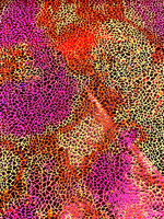 Orange Pattern Ombre Holographic Spandex #4