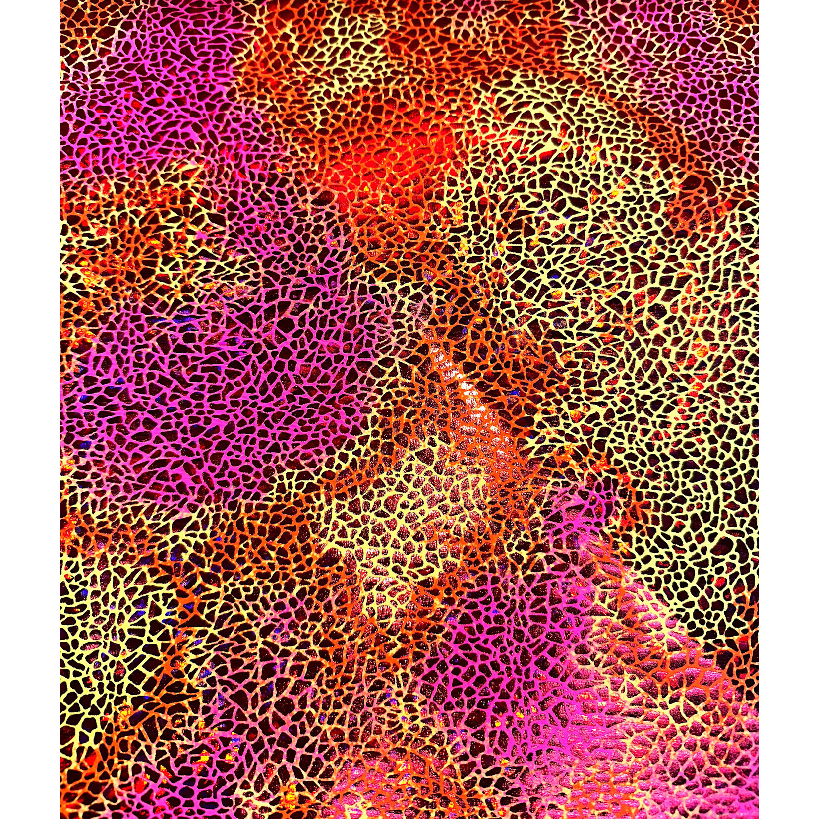 Orange Pattern Ombre Holographic Spandex #4