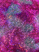 Pink Pattern Ombre Holographic Spandex #7