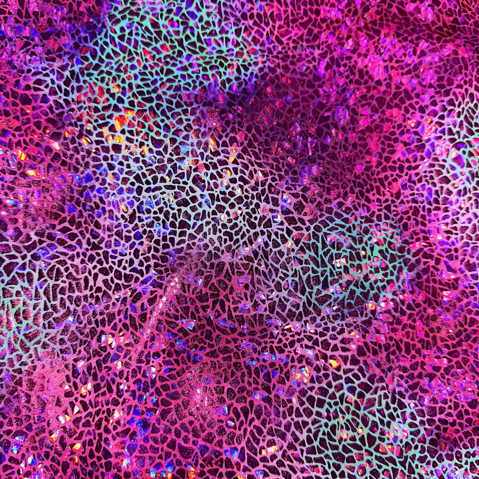 Pink Pattern Ombre Holographic Spandex #7