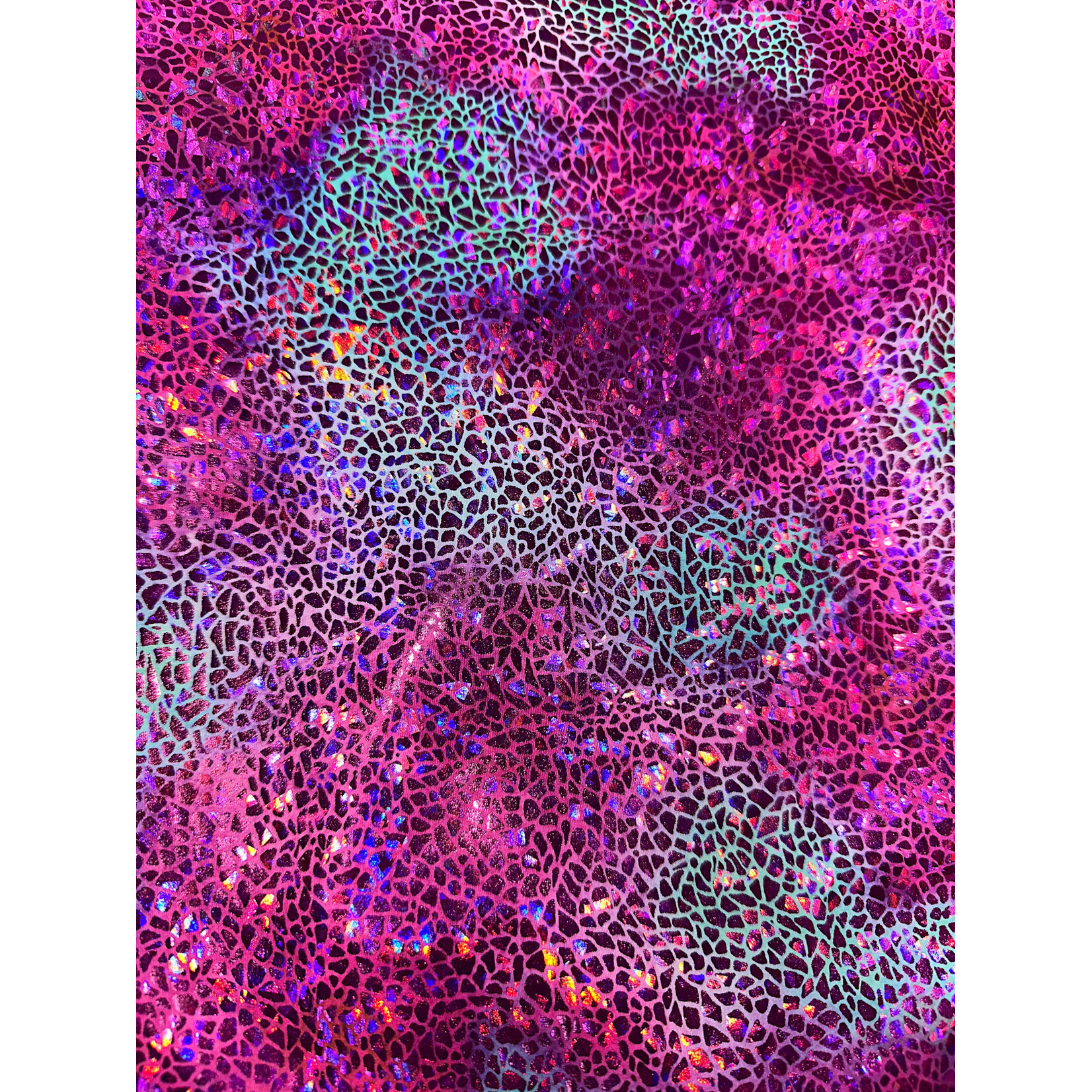 Pink Pattern Ombre Holographic Spandex #7