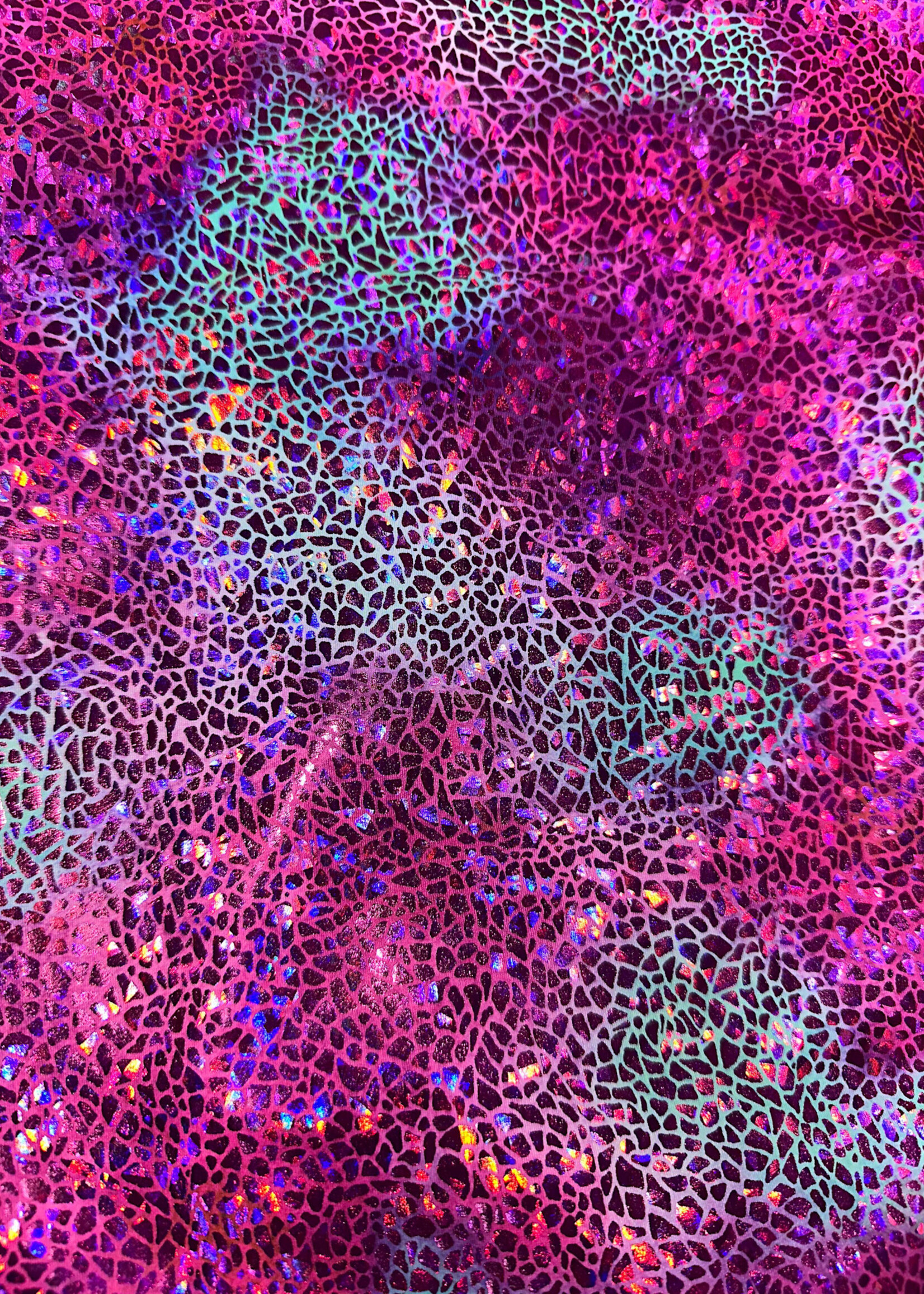 Pink Pattern Ombre Holographic Spandex #7